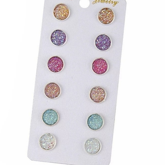 Jewelry - *Sale*Druzy Stud Earring Pack